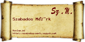 Szabados Márk névjegykártya
